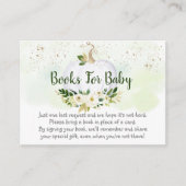 Pumpkin Greenery Gold Baby shower Book Request Informatiekaartje (Voorkant)