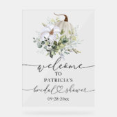 Pumpkin Greenery Herfst Vrijgezellenfeest Welkomst Acryl Bord (Voorkant)