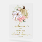 Pumpkin Greenery Herfst Vrijgezellenfeest Welkomst Acryl Bord (Hoek)