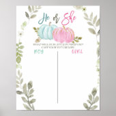 Pumpkin Greenery Stembord Poster (Voorkant)