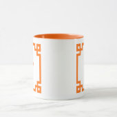 Pumpkin Grieks sleutel grens monogram Mok (Midden)