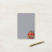 Pumpkin Grin Post-it® Notes (Op bureau)