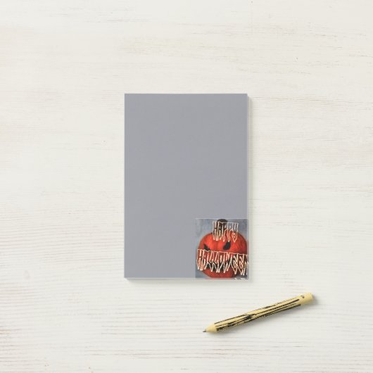 Pumpkin Grin Post-it® Notes (Op bureau)