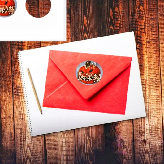 Pumpkin Grin Ronde Sticker