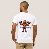Pumpkin Gym Bros – Voor en na de training Hallowee T-shirt (Achterkant volledig)