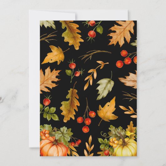 Pumpkin Hallo Baby najaar Baby shower Kaart (Achterkant)