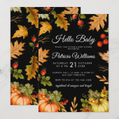 Pumpkin Hallo Baby najaar Baby shower Kaart (Voorkant / Achterkant)