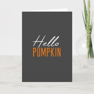 Pumpkin Hallo Halloween Modern Thanksgiving Fun Kaart