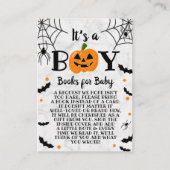Pumpkin Halloween Baby shower Book Informatiekaartje (Voorkant)