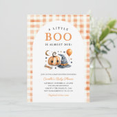 Pumpkin Halloween Baby shower Uitnodiging (Staand voorkant)