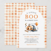 Pumpkin Halloween Baby shower Uitnodiging (Voorkant / Achterkant)