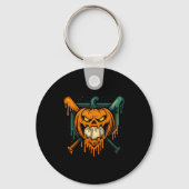 Pumpkin Halloween Baseball Ice Cream Drip Soky Boy Sleutelhanger (Voorkant)