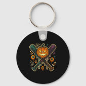 Pumpkin Halloween Baseball Ice Cream Drip Soky Boy Sleutelhanger (Voorkant)