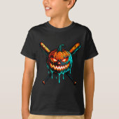 Pumpkin Halloween Baseball Ice Cream Drip Soky Boy T-shirt (Voorkant)