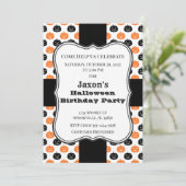 Pumpkin Halloween Birthday Party Kaart (Staand voorkant)