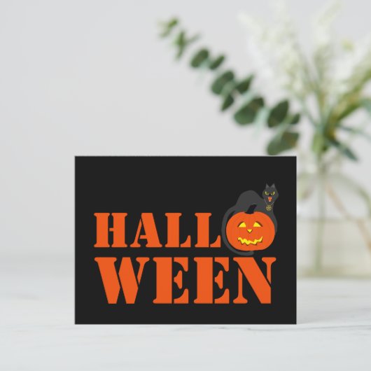 Pumpkin Halloween Briefkaart (Staand voorkant)