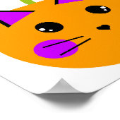 Pumpkin Halloween Cat Neem alstublieft een Treat Poster (Hoek)