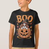 Pumpkin Halloween Cavalier King Charles Spaniel  T-shirt (Voorkant)
