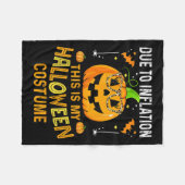Pumpkin Halloween Costume Men Women Funny Hallowee Fleece Deken (Voorkant (Horizontaal))