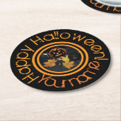Pumpkin Halloween-decor Ronde Kartonnen Onderzetter (Gebogen)