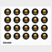 Pumpkin Halloween Design Ronde Sticker (Vel)