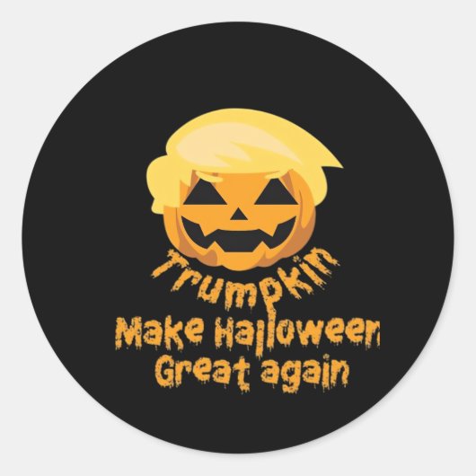Pumpkin Halloween Design Ronde Sticker (Voorkant)