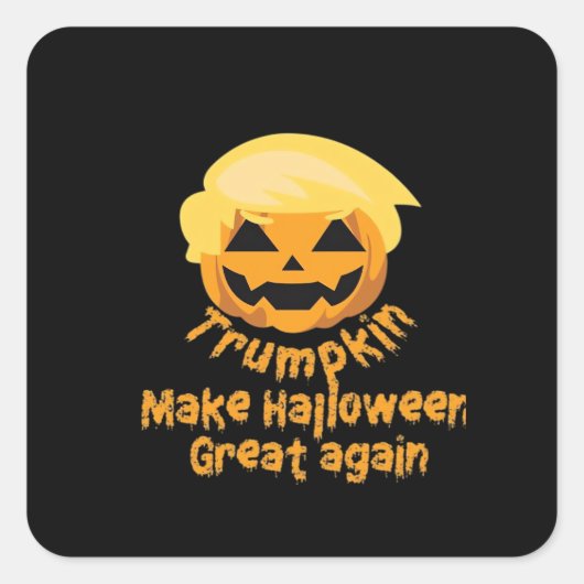 Pumpkin Halloween Design Vierkante Sticker (Voorkant)