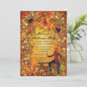 PUMPKIN HALLOWEEN FEESTUITNODIGING KAART (Staand voorkant)