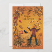 PUMPKIN HALLOWEEN FEESTUITNODIGING KAART (Achterkant)