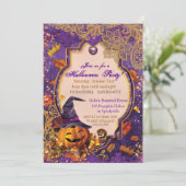 PUMPKIN HALLOWEEN FEESTUITNODIGING KAART (Staand voorkant)