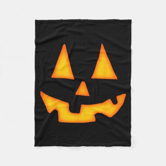Pumpkin Halloween For Men Women Jack O Lantern Fac Fleece Deken (Voorkant)