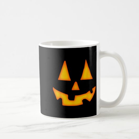 Pumpkin Halloween For Men Women Jack O Lantern Fac Koffiemok (Rechts)