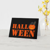 Pumpkin Halloween Kaart (Gele Bloem)