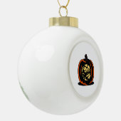 Pumpkin Halloween Keramische Bal Ornament (Links)