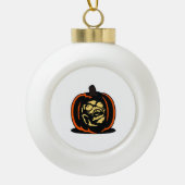 Pumpkin Halloween Keramische Bal Ornament (Voorkant)