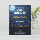 Pumpkin Halloween Kids Verjaardag Uitnodiging (Staand voorkant)