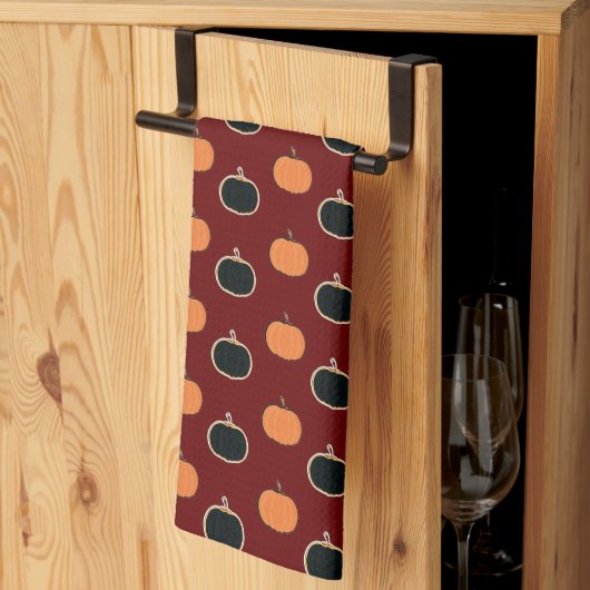 Pumpkin/Halloween Kitchen Towel Theedoek (Derde Gevouwen)