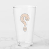Pumpkin Halloween Question Mark Glass Glas (Achterkant)