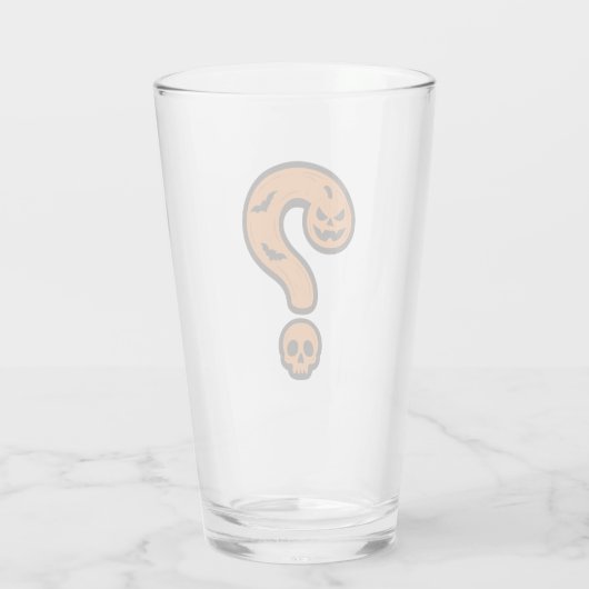 Pumpkin Halloween Question Mark Glass Glas (Achterkant)