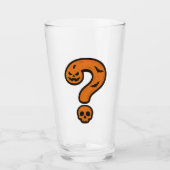 Pumpkin Halloween Question Mark Glass Glas (Voorkant)