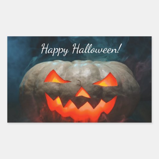 Pumpkin Halloween Rechthoekige Sticker (Voorkant)
