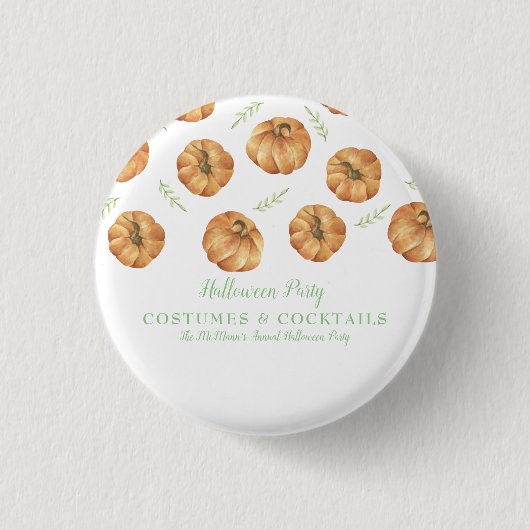 Pumpkin Halloween Ronde Button 3,2 Cm (Voorkant)