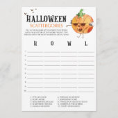 Pumpkin Halloween Scattergories Kaarten (Voorkant)
