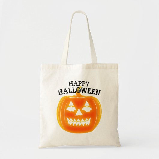 Pumpkin Halloween Snoep Bag Canvas tas (Voorkant)
