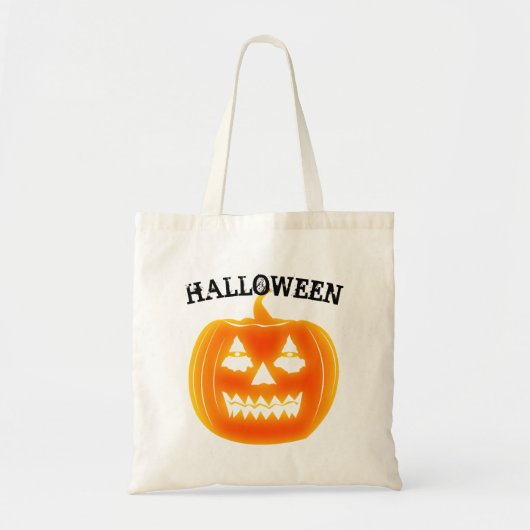 Pumpkin Halloween Snoep Bag Canvas tas (Voorkant)