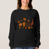 Pumpkin Halloween Sweatshirt Fall Cozy Spooky Vibe (Voorkant)