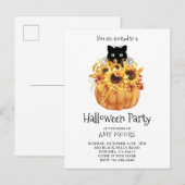 Pumpkin Halloween Uitnodiging Briefkaart (Voorkant / Achterkant)