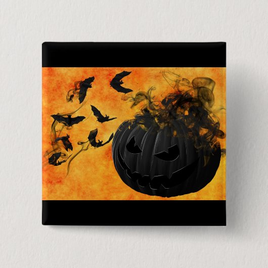 Pumpkin halloween vierkante button 5,1 cm (Voorkant)