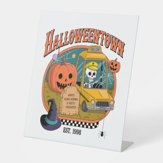 Pumpkin Halloweentown University Reclamebord Met Voetstuk (Voorkant)