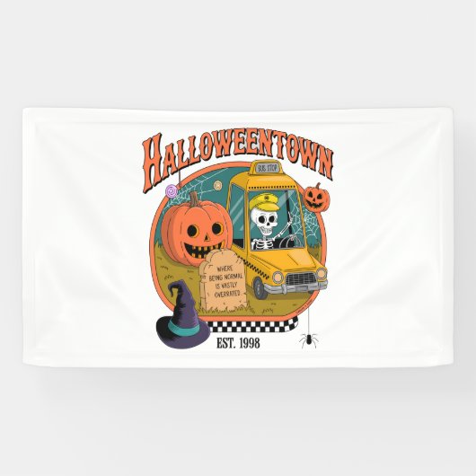 Pumpkin Halloweentown University Spandoek (Horizontaal)